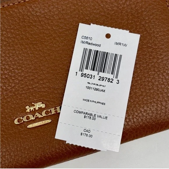 Coach Leather Double Zip Wallet Wristlet - Picture 8 of 10